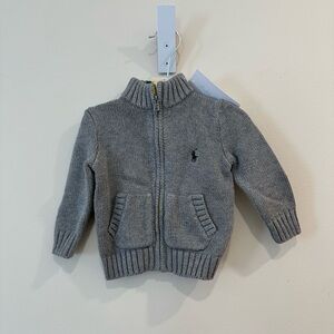 Ralph Lauren baby Knit Zip-Up Sweater size 9m